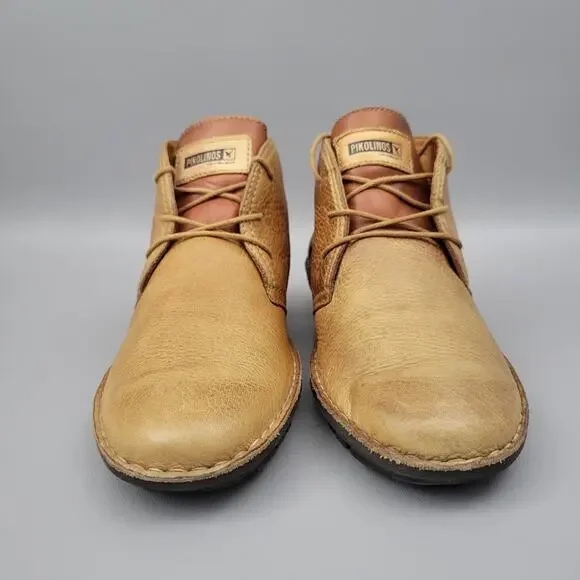 Pikolinos Women’s Ankle Boots 2 Tone Brown Lace Up Comfort Shoes US 7 EUR 37 - Picture 6 of 11